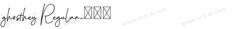 ghosthey Regular字体转换